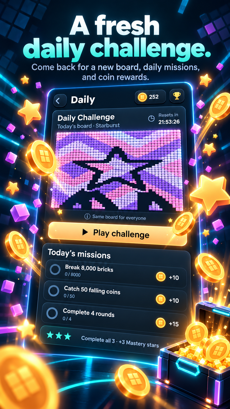 Daily challenge and missions